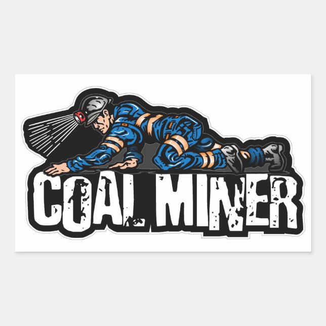 COAL MINER RECTANGULAR STICKER (Front)