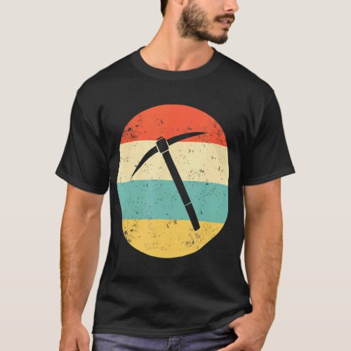 Coal Miner Retro Pickaxe Ore Mining Mine Workers  T_Shirt