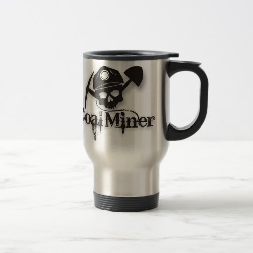 coal miner travel mug