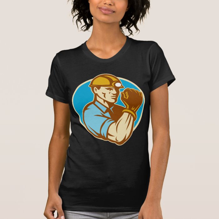 Coal Miner With Clenched Fist Retro Shirt