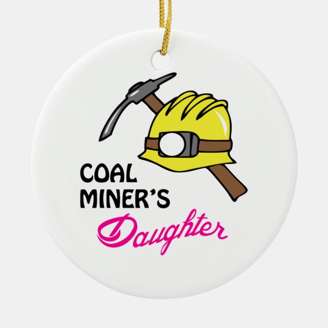 Coal Miner's Daughter Ceramic Ornament (Front)
