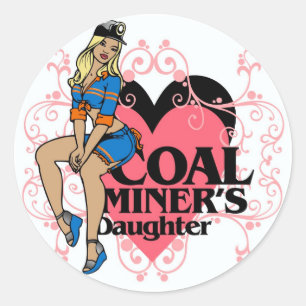 COAL MINER'S DAUGHTER CLASSIC ROUND STICKER