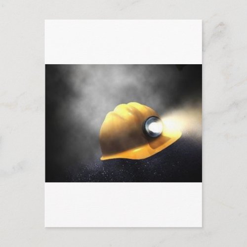 coal miners hat postcard