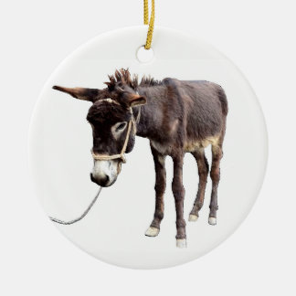 Coal Miner's Mule Ceramic Ornament