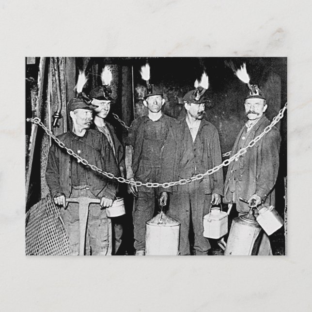 Coal Miners - Post Card (Front)