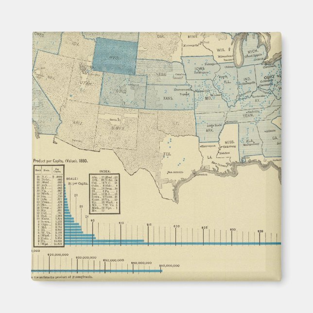 Coal mining regions magnet (Front)