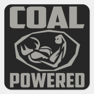 COAL POWERED SQUARE STICKER