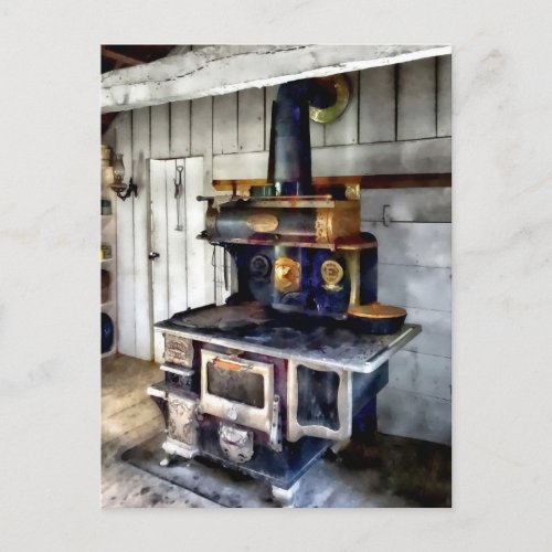 Coal Stove in Kitchen Postcard