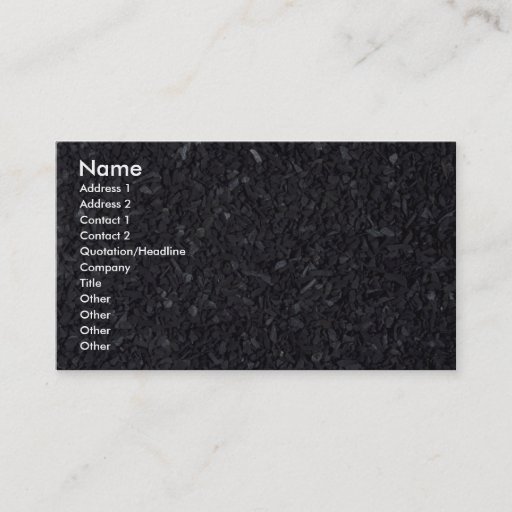 Customizable Coal texture business cards