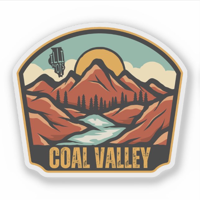 Coal Valley, Illinois Sticker (Front)