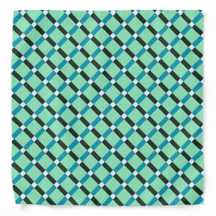 Coal White Teal Green Blue Aqua Turquoise Bandana