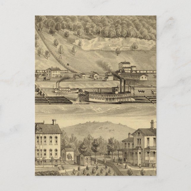 Coal works of O'Neil and Company Postcard (Front)