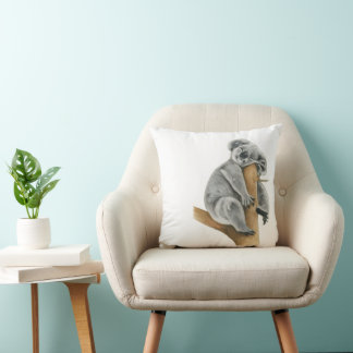 Coala soup throw pillow