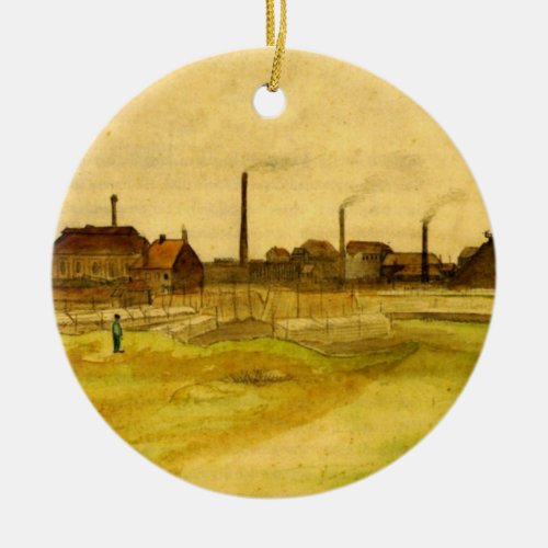 Coalmine in the Borinage by Vincent van Gogh Ceramic Ornament