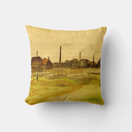 Coalmine in the Borinage by Vincent van Gogh Throw Pillow