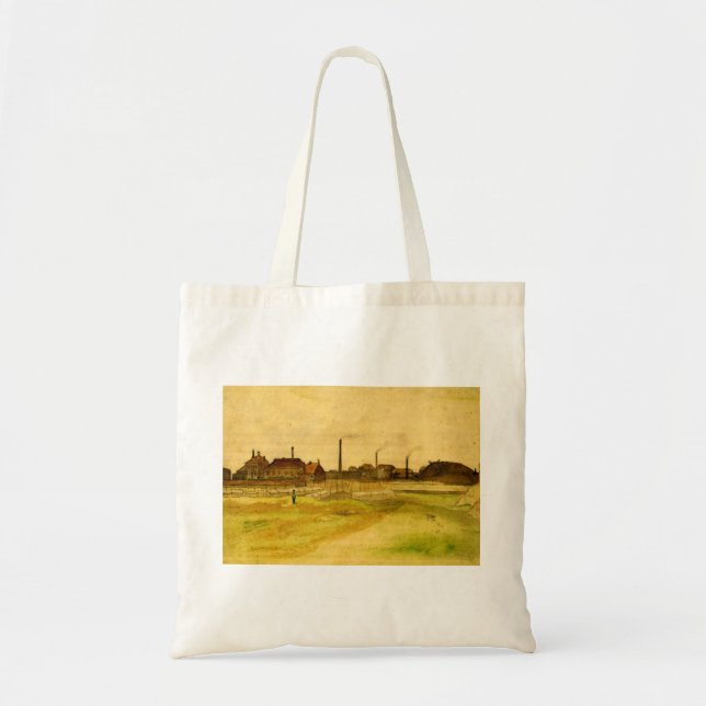 Coalmine in the Borinage by Vincent van Gogh Tote Bag (Front)