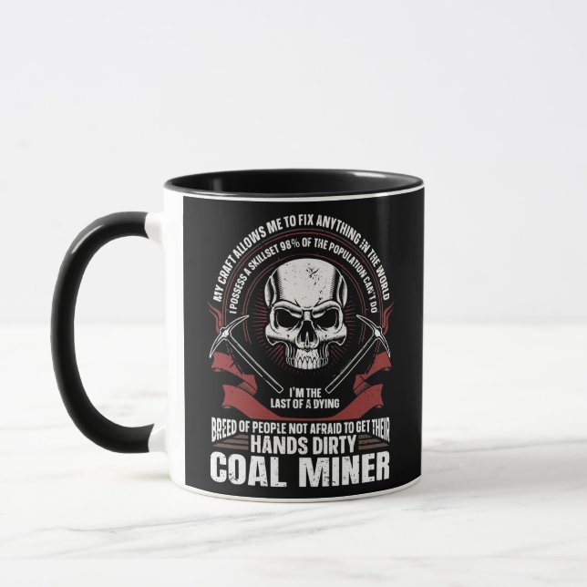 Coalminer Coal Miner Coal Mining  Mug (Left)