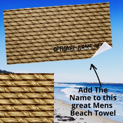 Coarse Fibres Weave Woven Look  Beach Towel
