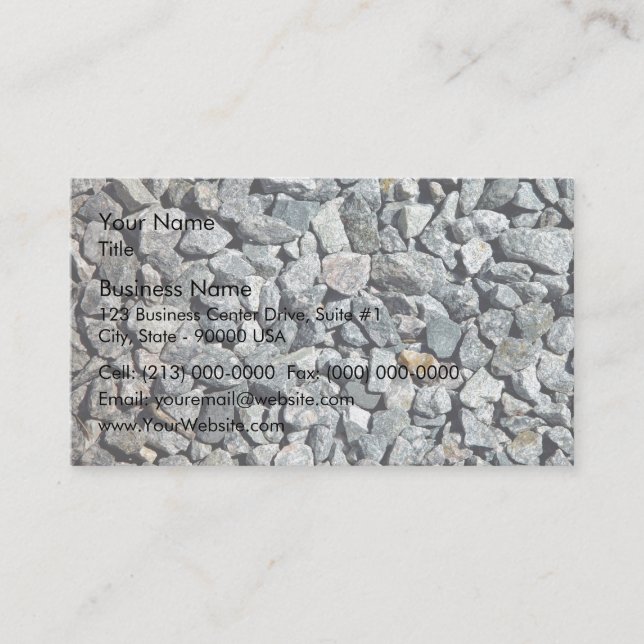 Coarse Granite Gravel Close Up Business Card (Front)