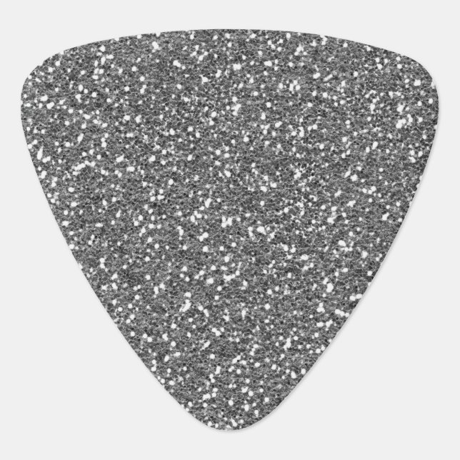 Coarse Silver Texture Print Guitar Pick (Front)