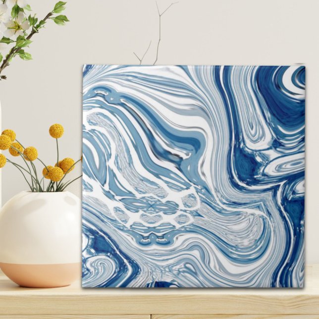 coast beach nautical waves watercolor blue swirls ceramic tile (coast beach nautical waves watercolor blue swirls ceramic tile)