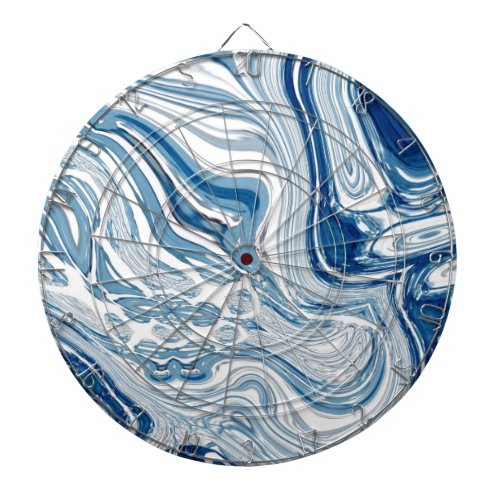 coast beach nautical waves watercolor blue swirls dart board