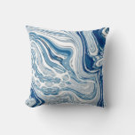 Coast Beach Nautical Waves Watercolor Blue Swirls Throw Pillow at Zazzle