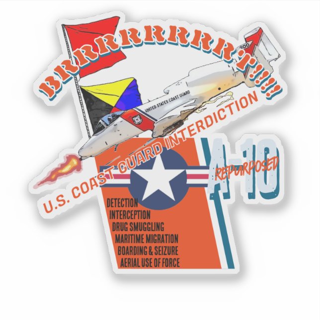 COAST GUARD A-10  STICKER (Front)