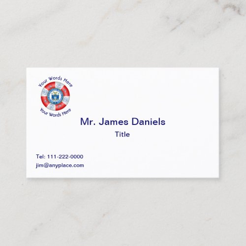 Coast Guard Academy Shield Business Card