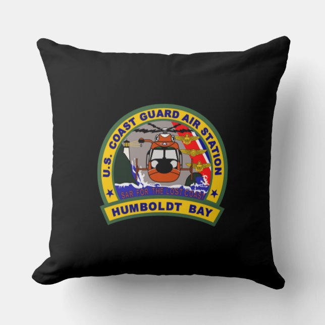 Coast Guard Air Station Humboldt Bay Throw Pillow (Front)