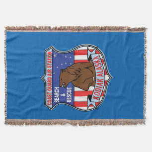 Coast Guard Air Station Kodiak Throw Blanket