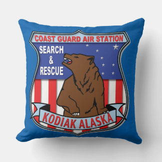 Coast Guard Air Station Kodiak Throw Pillow