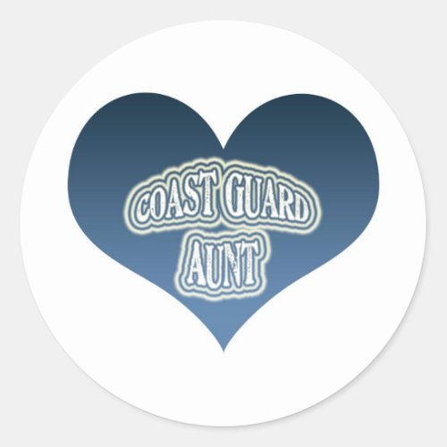 Coast Guard Aunt Classic Round Sticker
