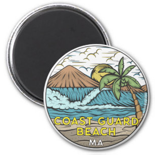 Coast Guard Beach Massachusetts Vintage Magnet
