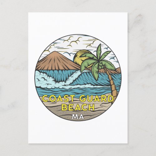 Coast Guard Beach Massachusetts Vintage Postcard