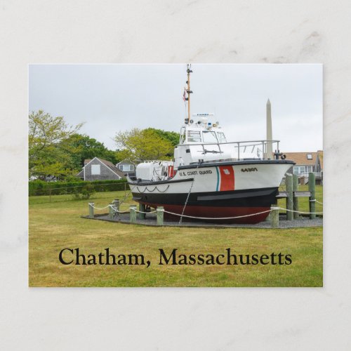 Coast guard boat Chatham Massachusetts Postcard