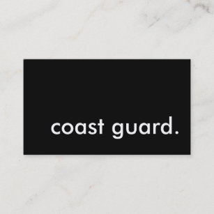 coast guard. business card