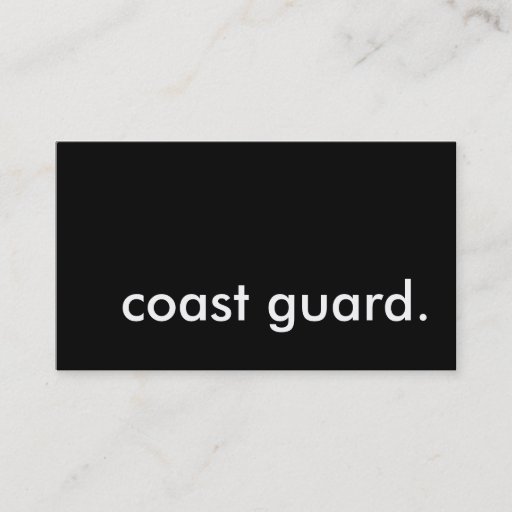 Customizable coast guard. business cards