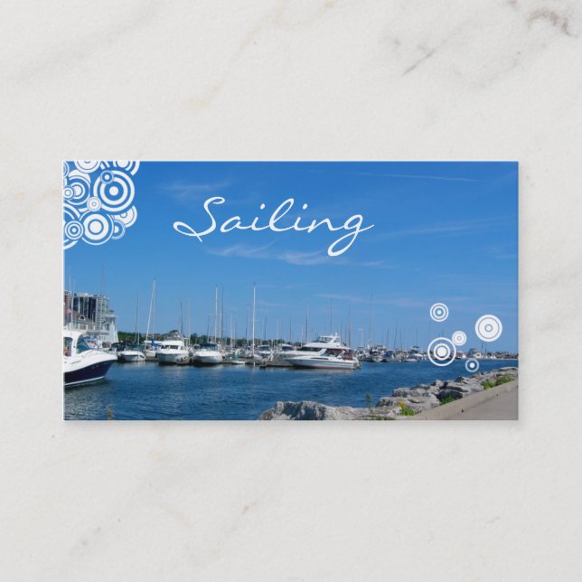 Coast Guard Business Cards Boat Sailing Harbor (Front)