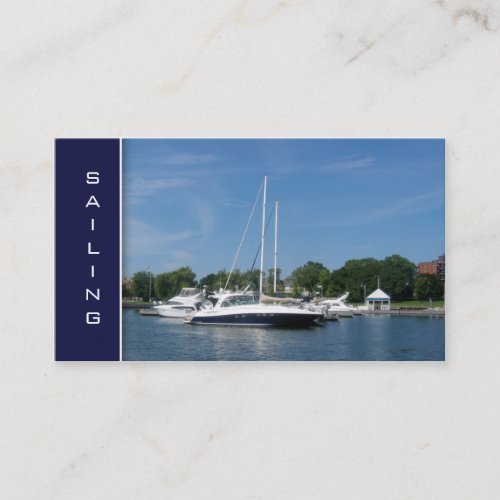 Coast Guard Business Cards Sailing Boat Blue