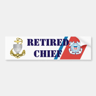 Coast Guard Chief Retired Bumper Sticker