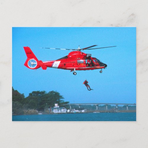 Coast Guard Chopper Postcard