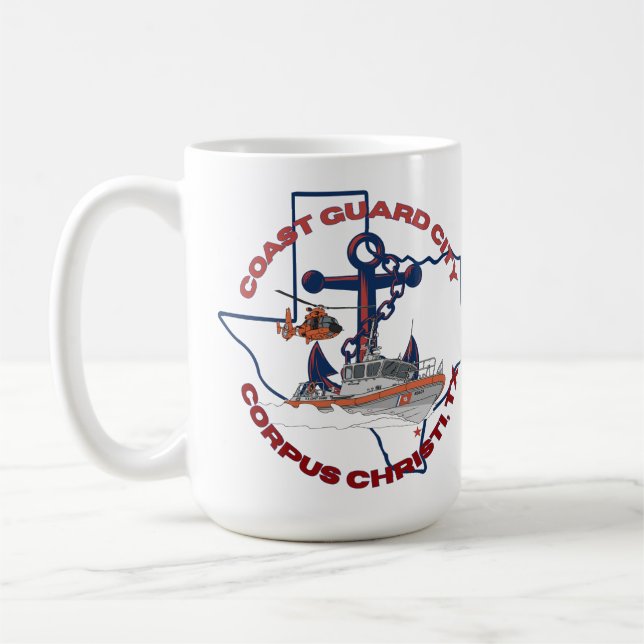 Coast Guard City Corpus Christi, Texas Coffee Mug (Left)