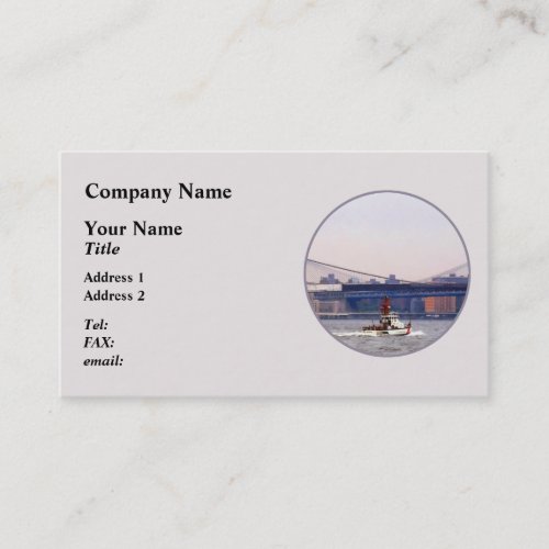 Coast Guard Cutter Near Brooklyn Bridge Business Card