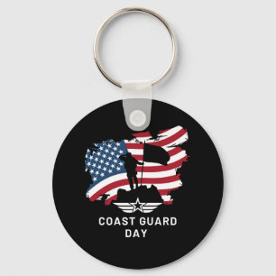 Coast guard day army keychain