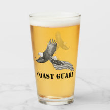 Coast Guard Eagle Beer Glass