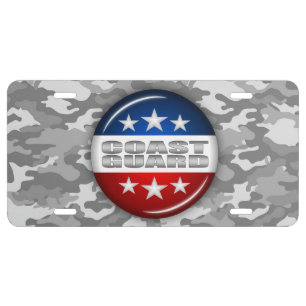 Coast Guard Emblem Camo Camouflage #2 License Plate