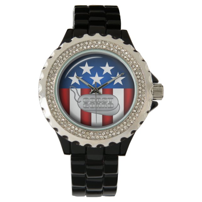 Coast Guard Emblem Seal Insignia Logo Design #1 Watch (Front)