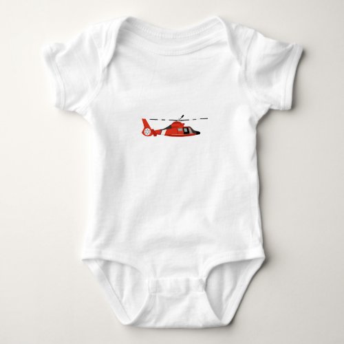 Coast Guard Helicopter Baby Bodysuit