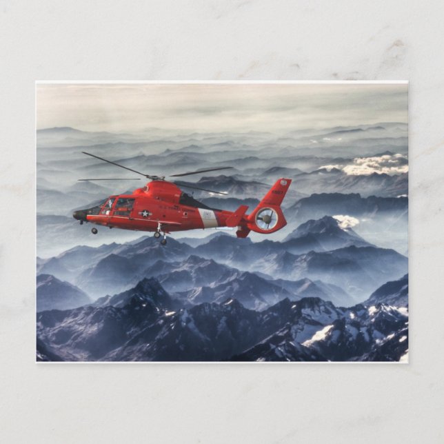 COAST GUARD HELICOPTER POSTCARD (Front)